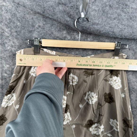 Christopher & Banks Skirt Womens M Beige Floral Maxi VTG 90s 1999 Y2K Modest - Picture 7 of 10